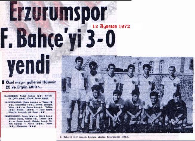 Anılardaki Erzurmspor