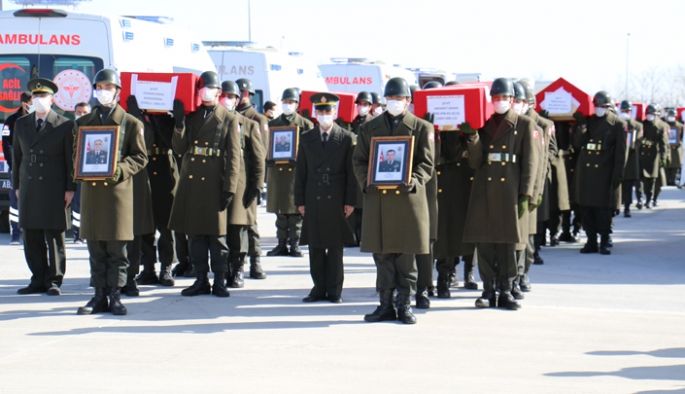 11 Şehidimiz Elazığ'dan törenle Ankara'ya uğurlandı