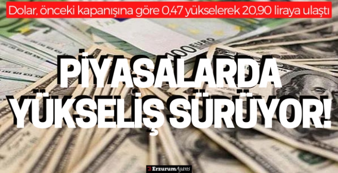 Dolar 20,90'ı geçti