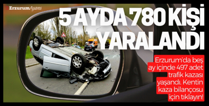 Erzurum'da 5 aya 497 trafik kazası sığdı