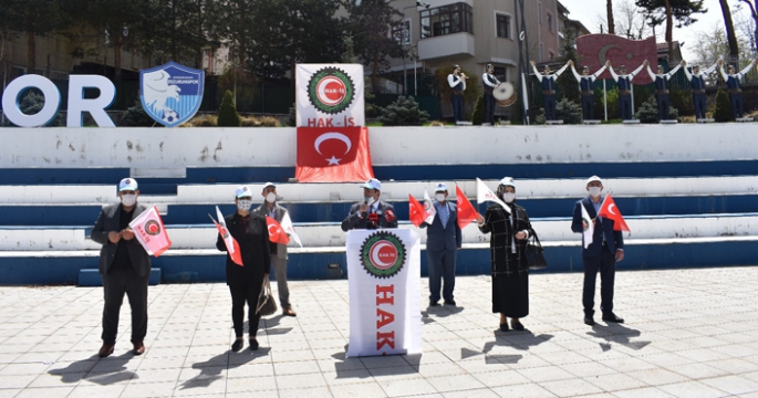 Erzurum'da 7 kişiyle 1 Mayıs açıklaması