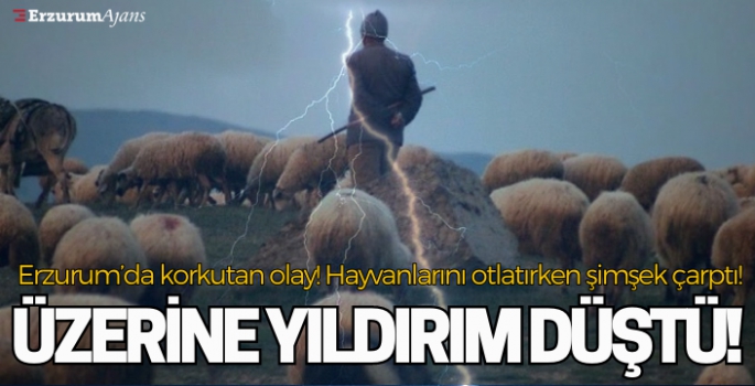 Erzurum'da çobana şimşek çarptı!