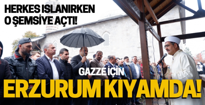 Erzurum'da Filistin'de hayatını kaybedenler için gıyabi cenaze namazı kılındı