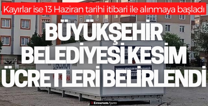 Erzurum'da kurban kesim ücretleri belirlendi