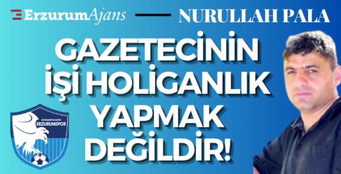 Gazetecinin işi holiganlık yapmak değildir!