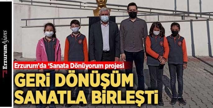 Geri dönüşümle sanat yaptılar 