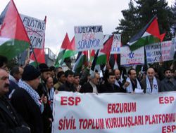 Erzurum'dan İsrail'e protesto!..