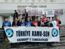 Erzurum'da eşit işe eşit ücret eylemi