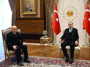 Beştepe'de Erdoğan-Bahçeli görüşmesi sona erdi