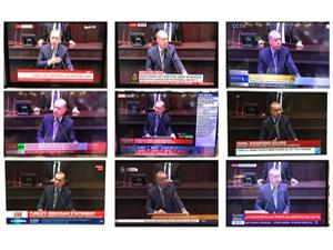 Dünya televizyonları Erdoğan'ı canlı yayınladı