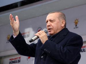 Erzurum'da Cumhurbaşkanı Erdoğan'a sevgi seli