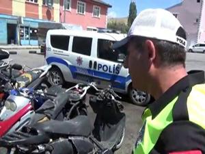 Erzurum'da motosikletlere yönelik uygulama