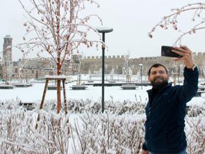 Erzurum'da seyrine doyumsuz kar manzaraları