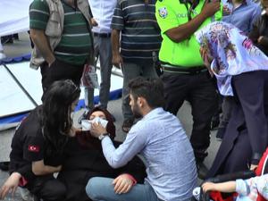 Erzurum'da standın altında kalan kadın yaralandı