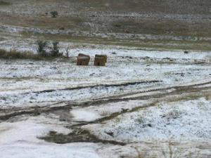Erzurum'da yaz ortasında kar yağdı