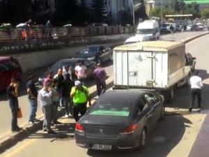 Erzurum'da zincirleme trafik kazası