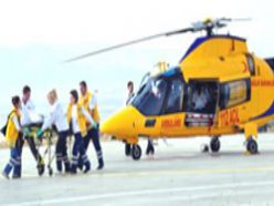 Ambulans helikopter yine hayat kurtardı