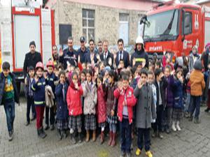 İbrahim Hakkı İlkokulu'nda yangın ve deprem tatbikatı