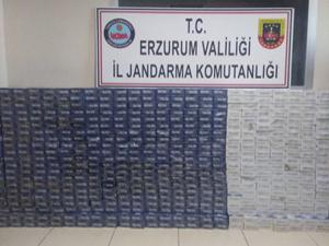 Köprüköy'de 5 bin 300 paket kaçak sigara ele geçirildi