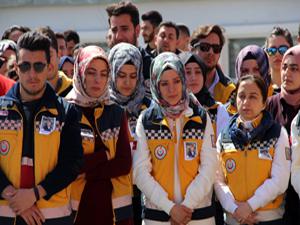 Şehit UMKE personeli için memleketi Erzurumda tören
