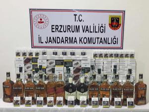 Uzundere'de 102 şişe kaçak alkol ele geçirildi