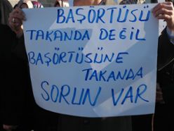 Erzurum'da başörtüye özgürlük çağrısı