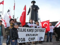 Erzurum TGB'den Ergenekon protestosu