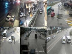 Erzurum'da trafik kazaları mobese'de