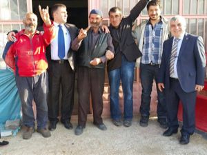 MHP Milletvekili adayları Çimen ve Hızarcı Pasinler'de sanayi esnafını ziyaret etti