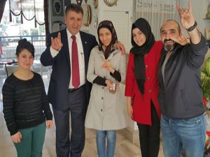 MHP adayları Çimen ve Hızarcı, esnafın sorunlarını dinledi