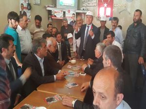 MHP adayları Çimen ve Hızarcı Aşkale ve Çat'a çıkarma yaptı