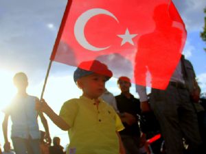 Erzurum'da terör  olaylarını telin yürüyüşü
