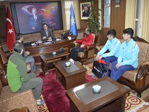 Erzurum Spor Lisesi'nden Başkan Bulutlar'a ziyaret