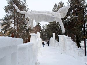 Erzurum'a kardan kültür sokağı