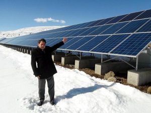 Erzurum'da güneş enerji santrali kurdu