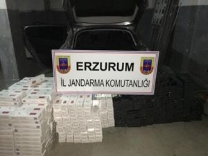 Erzurum'da 124 bin paket kaçak sigara ele geçirildi