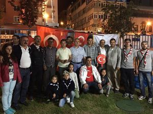 Erzurum izcileri demokrasi nöbetinde