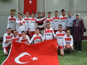 Erzurum'da engelliler futbol müsabakası düzenlendi