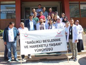 Horasan'da halk sağlığı yürüyüşü