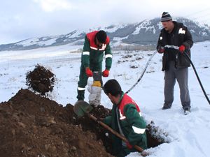 Erzurum'da toplu mezar kazılıyor