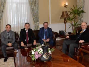 TBPF Başkanı Gürbüz Vali Azizoğlu ve Başkan Sekmen'le görüştü