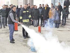 DAP ve TÜİK personeline yangın eğitimi verildi