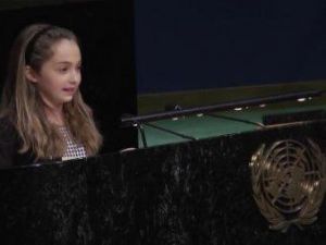 Türk kızı Talya'ya, BM genel kurulu'nda alkış yağmuru