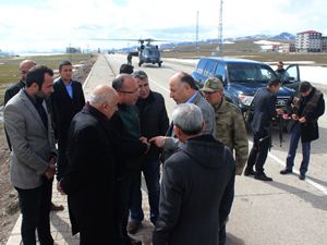 Vali Azizoğlu, helikopterle seçim teftişine çıktı