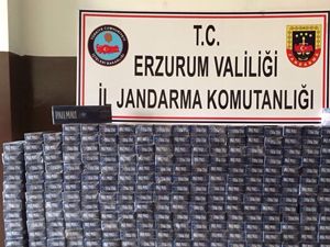 Erzurum'da 5 bin 180 paket kaçak sigara ele geçirildi