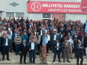 MHP Aziziye'de rozet takma töreni