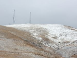 Kop Dağı'nda kar yağışı