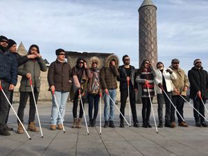 Erzurum'da sessiz yürüyüş
