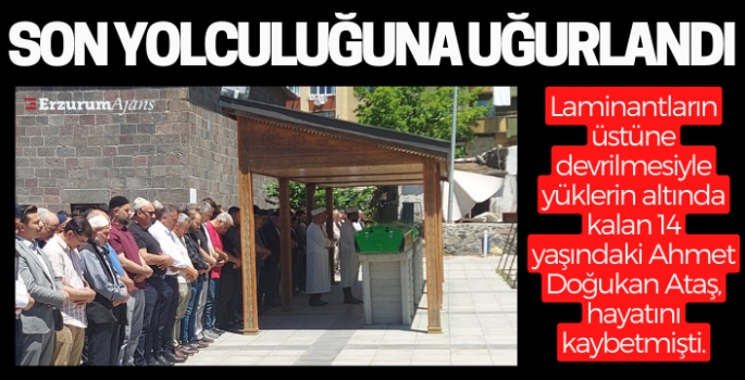 İş kazasında hayatını kaybeden Ahmet Doğukan gözyaşları arasında toprağa verildi