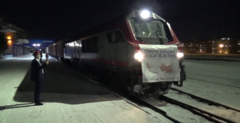 Çin ve Rusya'ya giden ihracat treni Erzurum'da